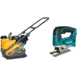 Set placa compactoare pe benzina + ferastrau vertical NTC Elegant VD 24 K + JV0600