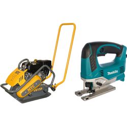 Set placa compactoare pe benzina + ferastrau vertical NTC Praktik VD 15P K + JV0600