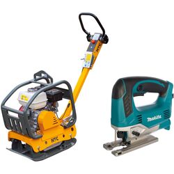 Set placa compactoare pe benzina + ferastrau vertical NTC VDR 20 + JV0600