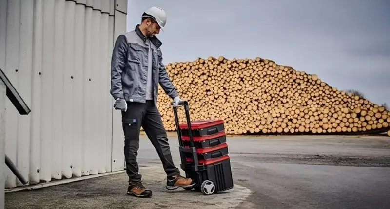 Комплект модульных ящиков для инструментов Einhell E-Case Tower (Red/Black)