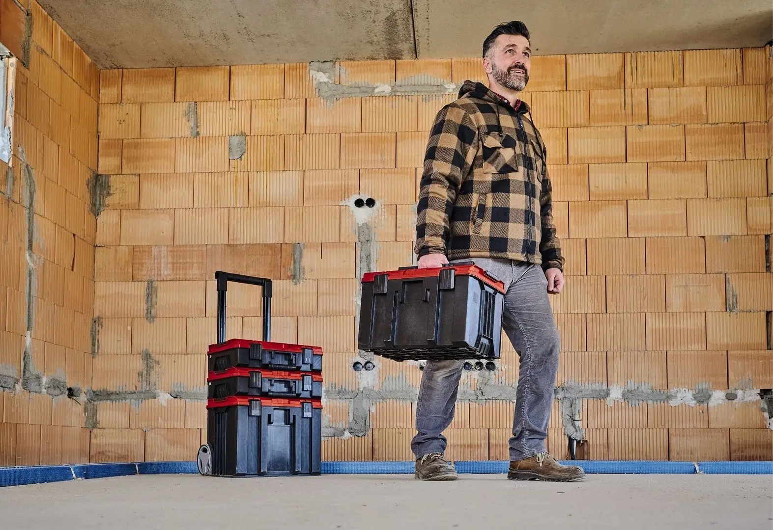 Box pentru instrumente Einhell E-Case M (Red/Black)