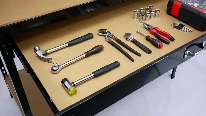 Masa pentru atelier GardenLine GWI3601 (Black/Brown)