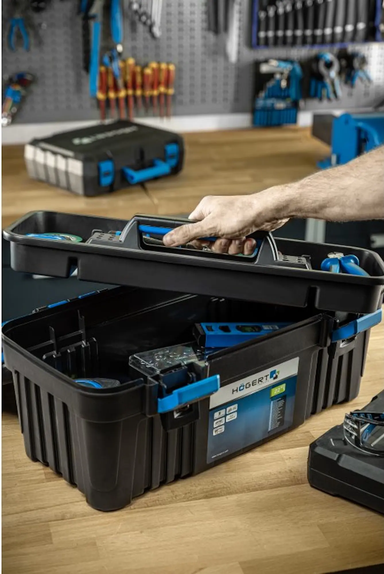 Ящик для инструментов Hoegert HT7G063 (Blue/Black) - 3