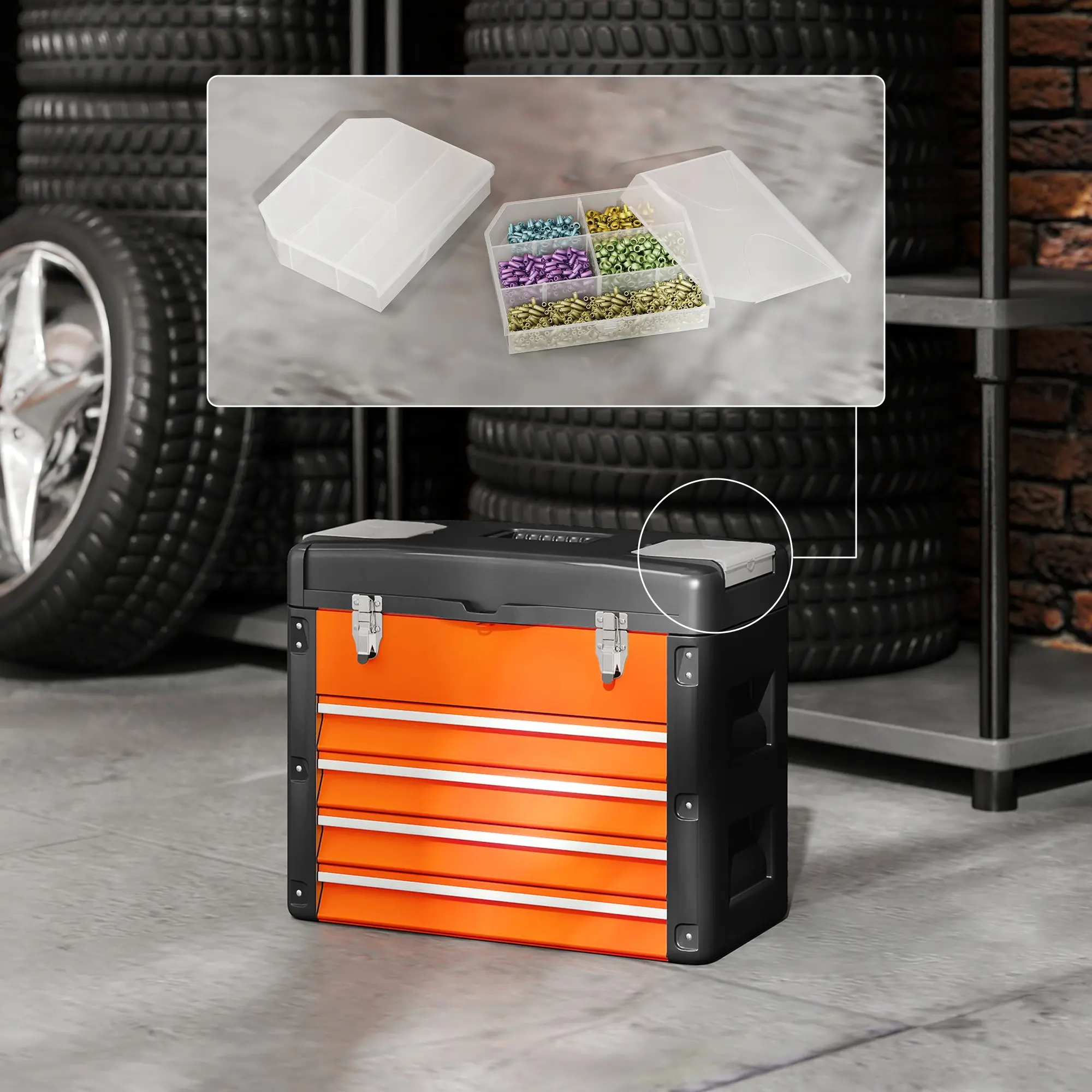 Органайзер для инструментов Homcom B20-110V02OG (Orange/Black) - 8