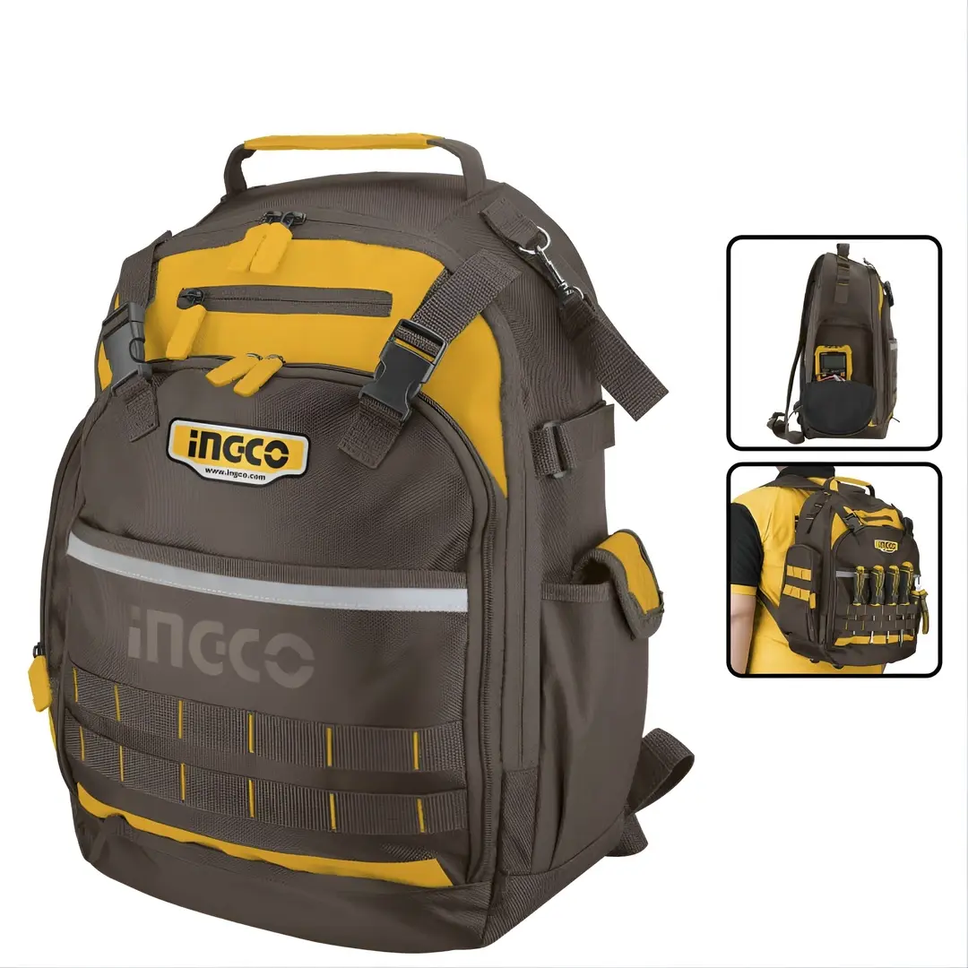 Rucsac pentru scule Ingco HBP01028 (Black/Yellow)