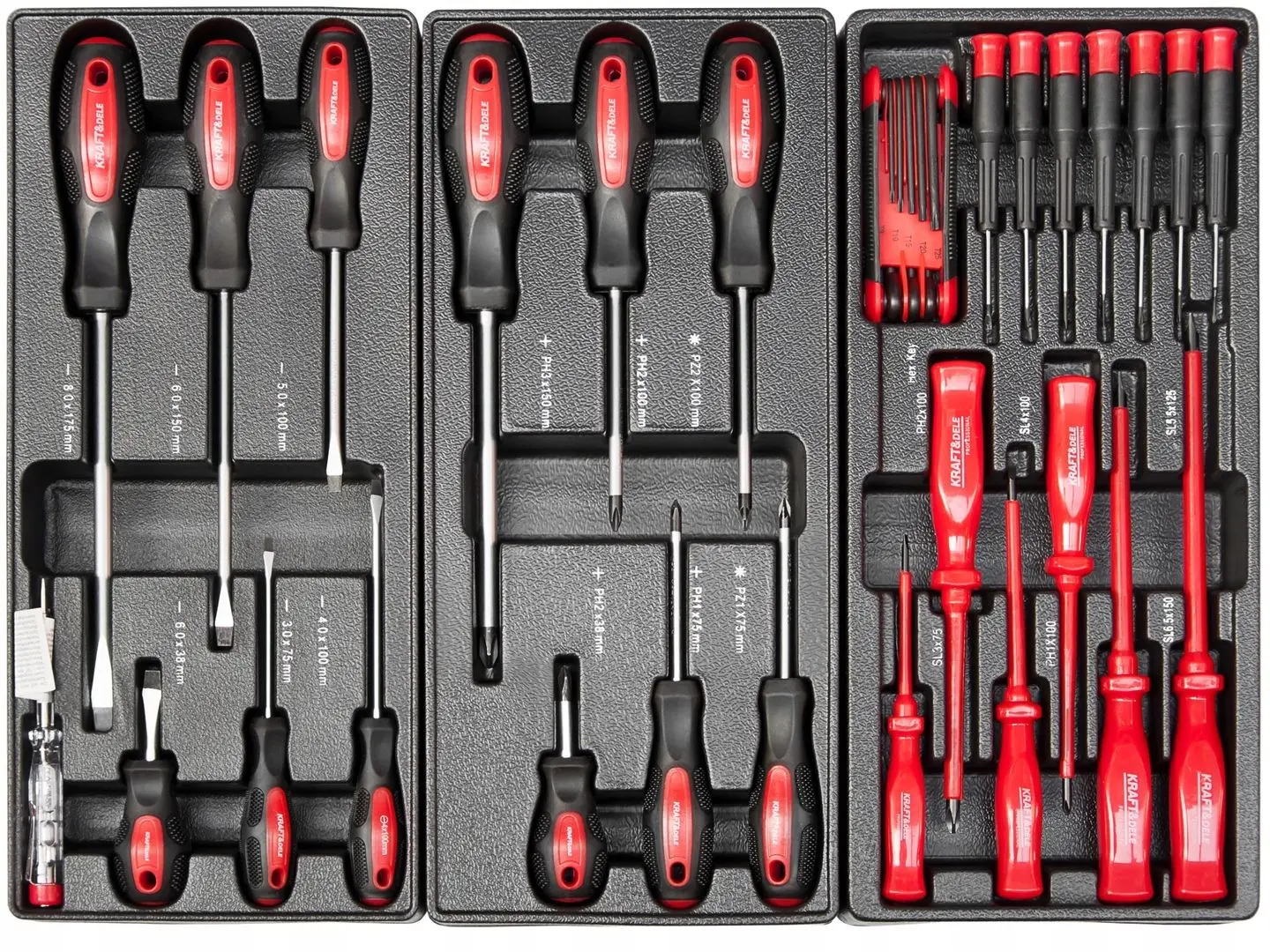 Dulap cu scule Kraft&Dele Professional KD361 (Black/Red)