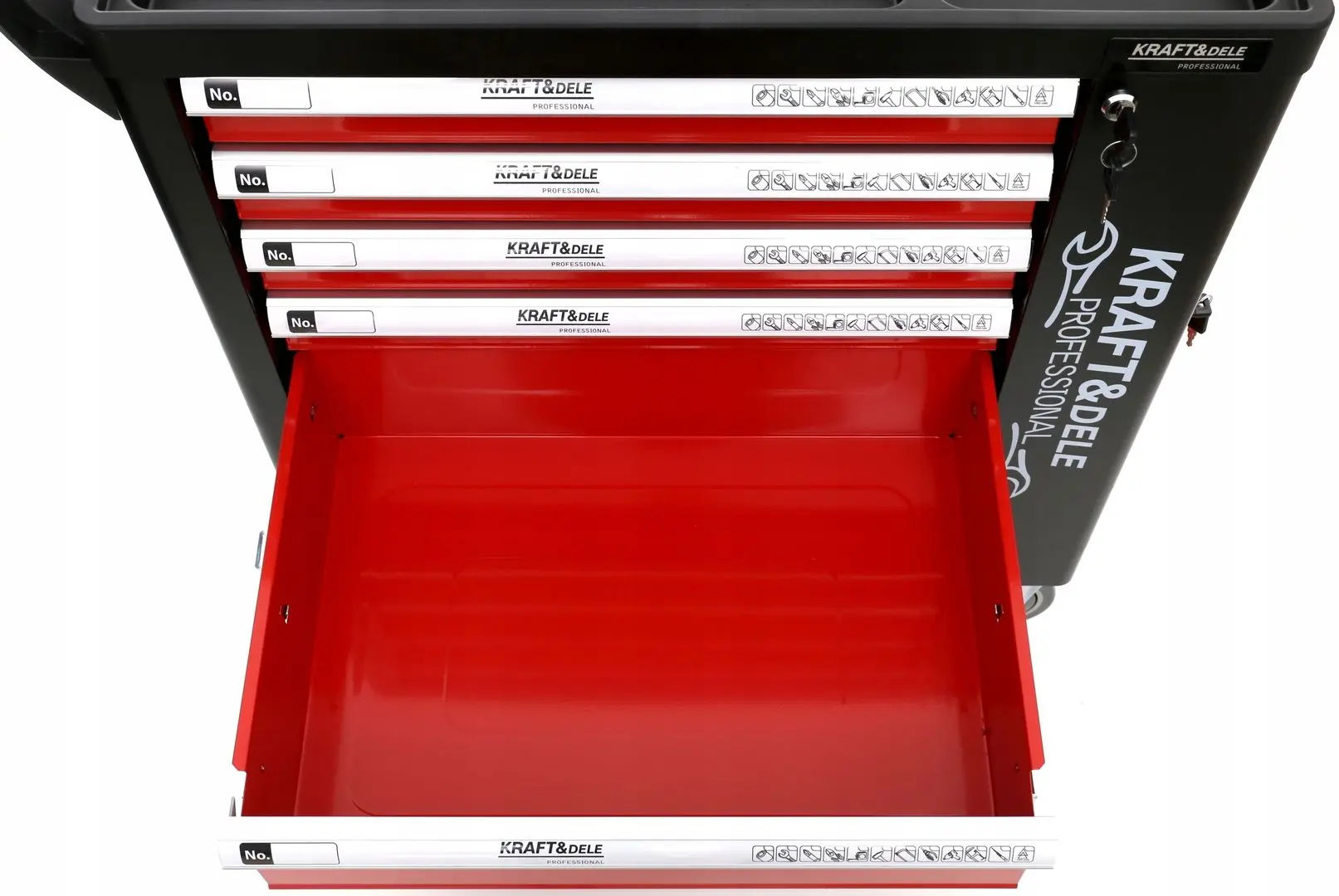 Шкаф c инструментами Kraft&Dele Professional KD362 (Black/Red)