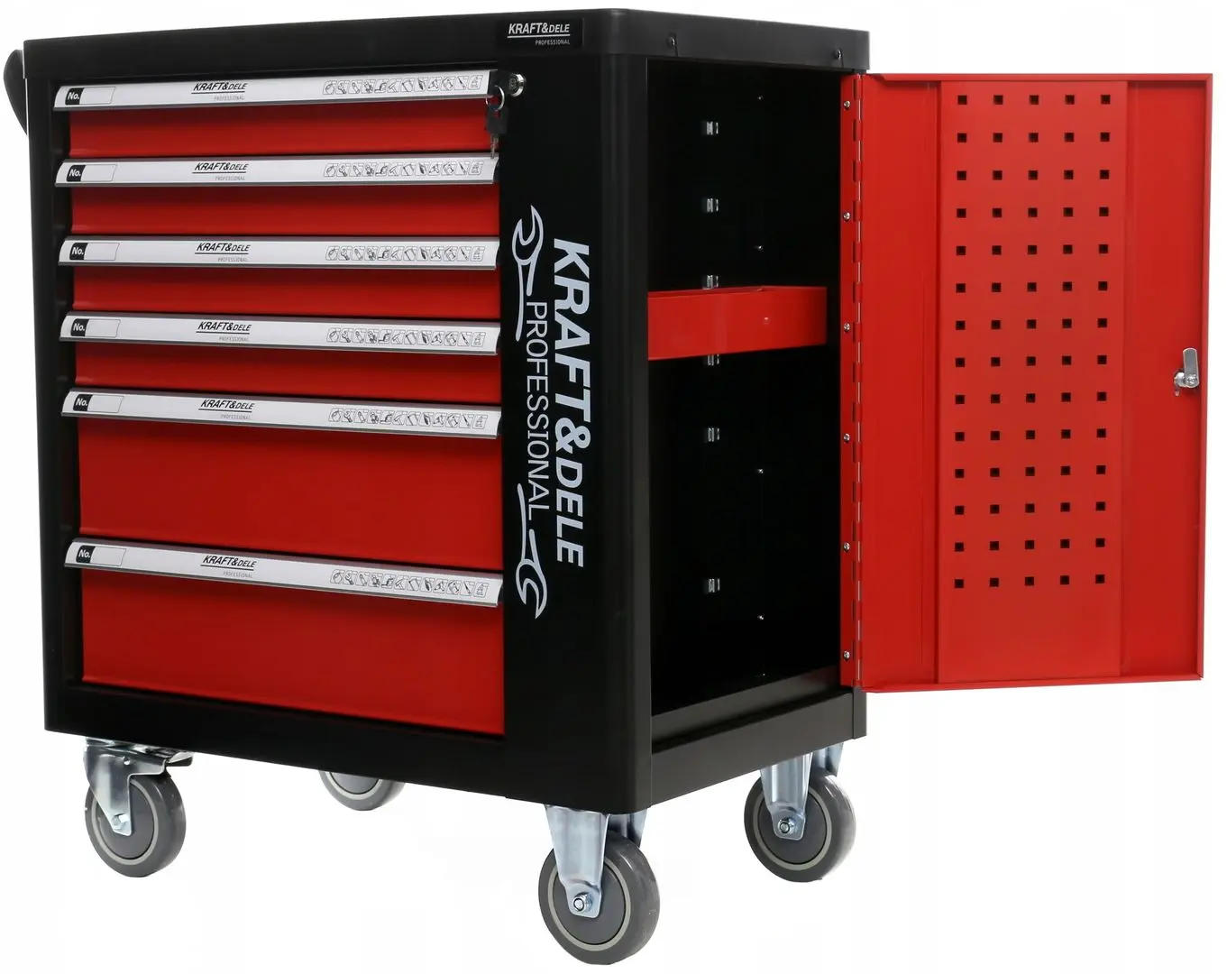 Шкаф c инструментами Kraft&Dele Professional KD362 (Black/Red)