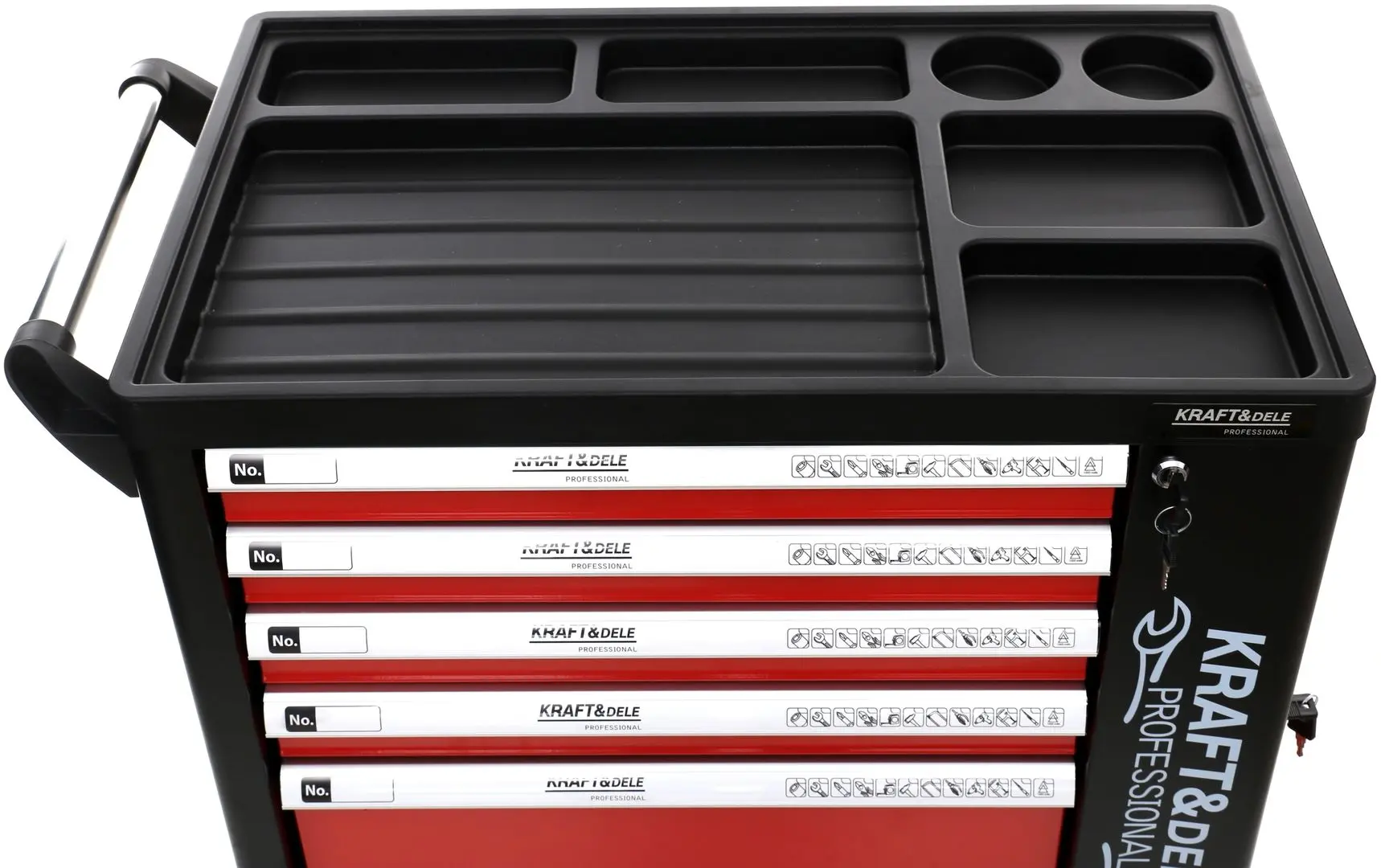 Шкаф c инструментами Kraft&Dele Professional KD362 (Black/Red)