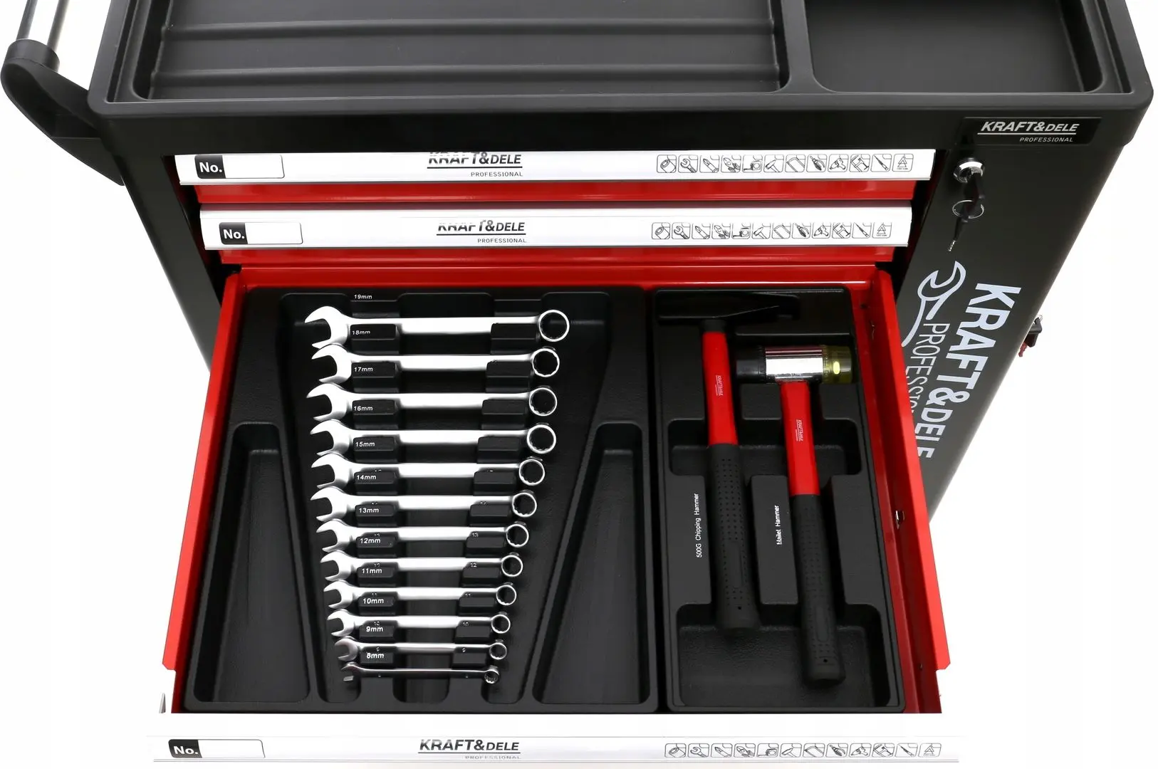 Шкаф c инструментами Kraft&Dele Professional KD362 (Black/Red)