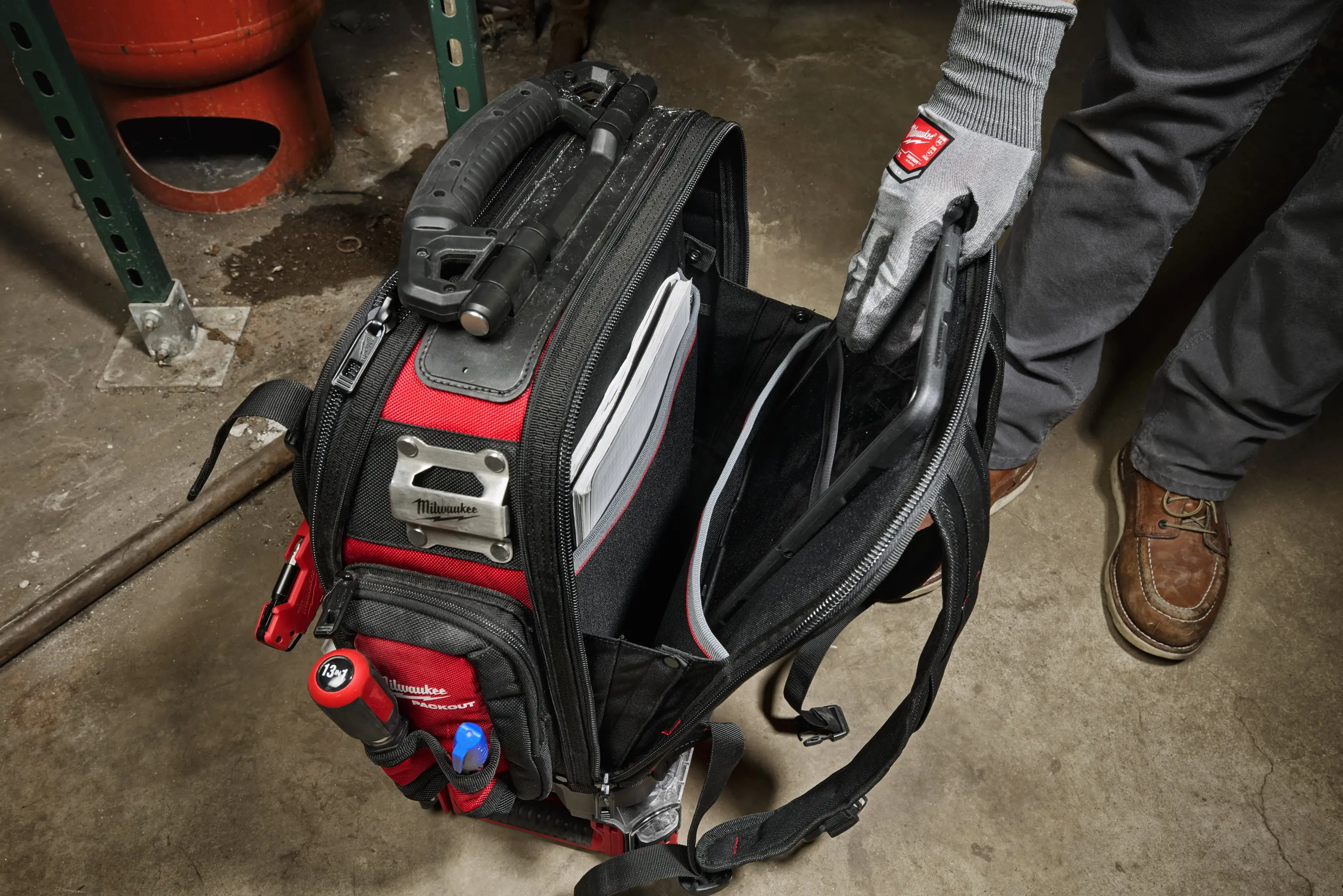 Рюкзак для инструментов Milwaukee PackOut 4932498633 (Black/Red) - 9