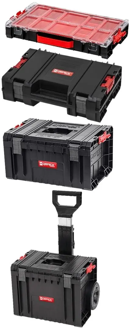 Комплект модульных ящиков для инструментов Qbrick System Pro Set 3 (Black/Red)