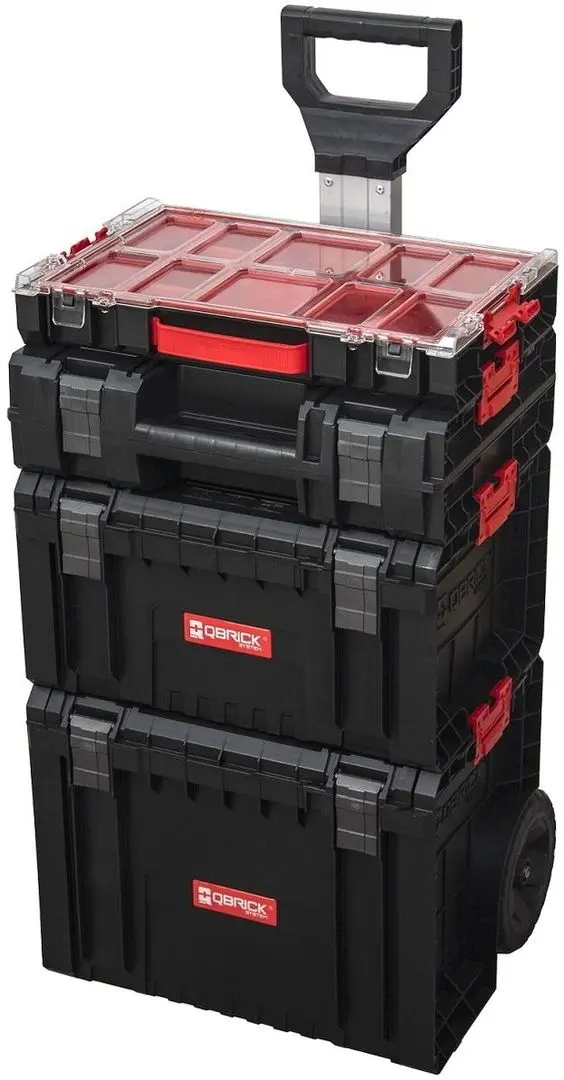 Комплект модульных ящиков для инструментов Qbrick System Pro Set 3 (Black/Red)