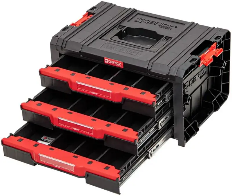 Cutie pentru scule Qbrick System Pro Drawer 3 Basic (Black/Red)