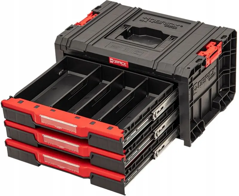 Cutie pentru scule Qbrick System Pro Drawer 3 Basic (Black/Red)