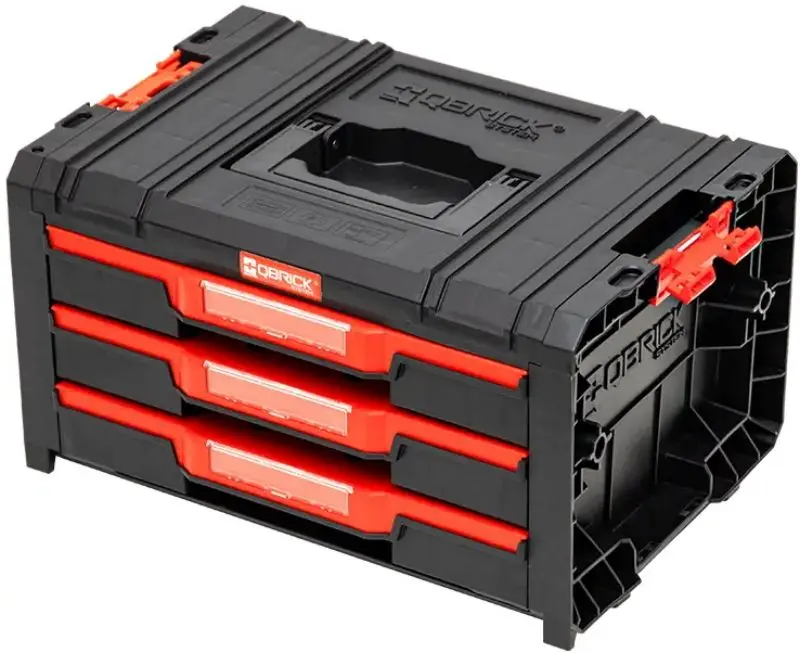 Cutie pentru scule Qbrick System Pro Drawer 3 Basic (Black/Red)