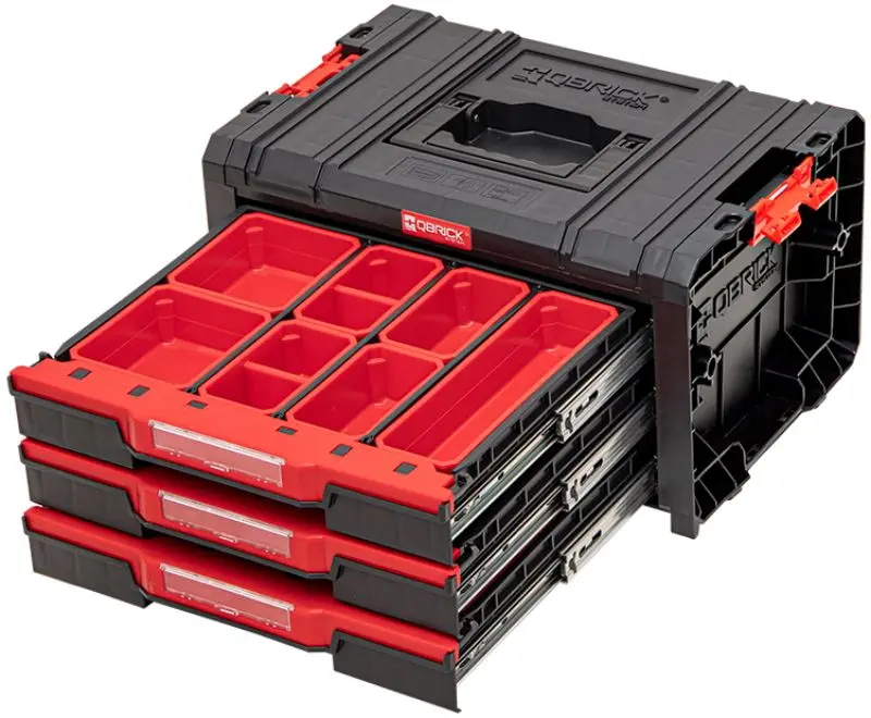 Cutie pentru scule Qbrick System Pro Drawer 3 Expert (Black/Red)