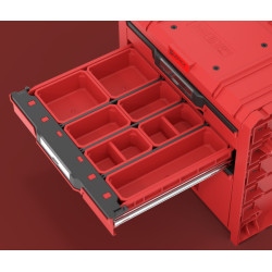 Ящик для инструментов мобильный Qbrick Sistem Pro Cart 2.0 Plus Drawer 3 Red Ultra HD Custom (Red/Black) Thumb