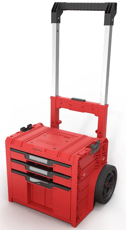Ящик для инструментов мобильный Qbrick Sistem Pro Cart 2.0 Plus Drawer 3 Red Ultra HD Custom (Red/Black)
