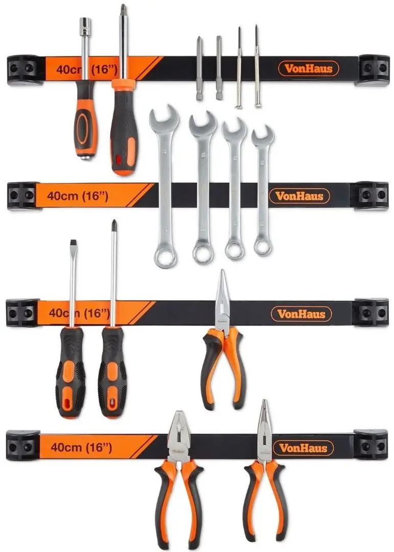 Набор магнитных держателей для инструментов VonHaus 3500062 4pcs (Black/Orange) - 2