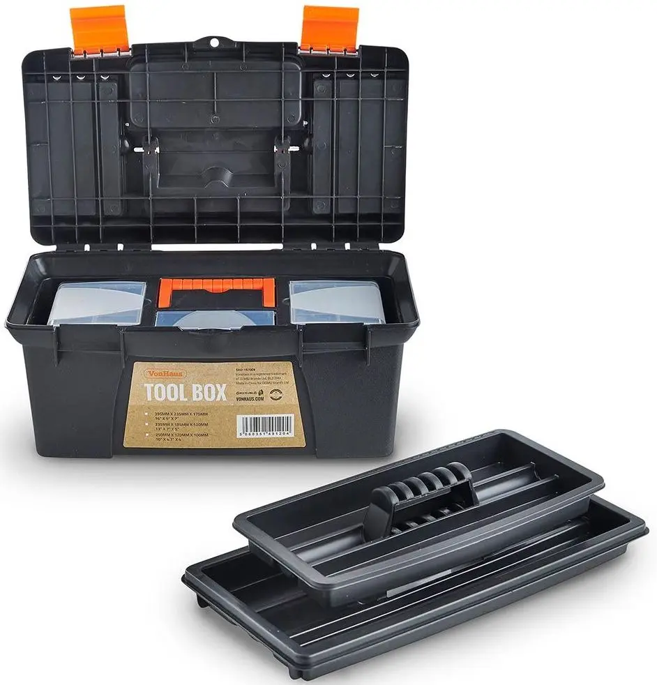 Набор ящиков для инструментов VonHaus 3515009 (Black/Orange) - 2