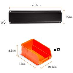 Organizator de perete VonHaus 3500258 (Orange/Black) Thumb