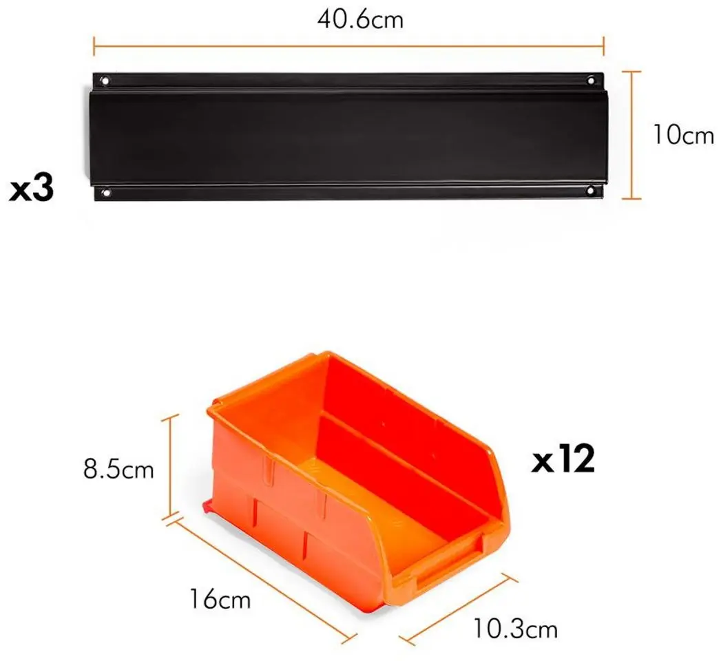 Organizator de perete VonHaus 3500258 (Orange/Black) - 4