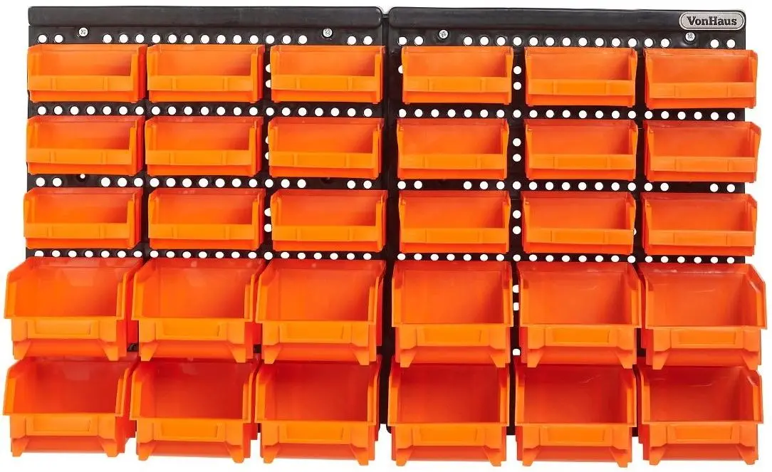 Organizator de perete VonHaus 3515240 30pcs (Black/Orange)