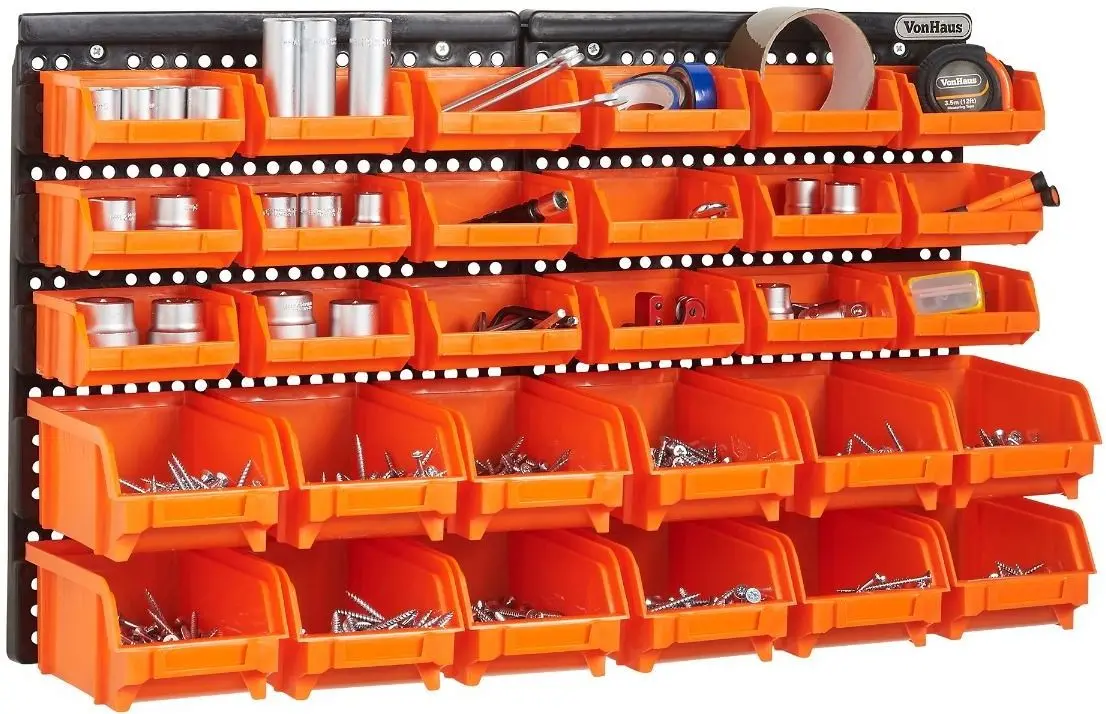 Organizator de perete VonHaus 3515240 30pcs (Black/Orange)