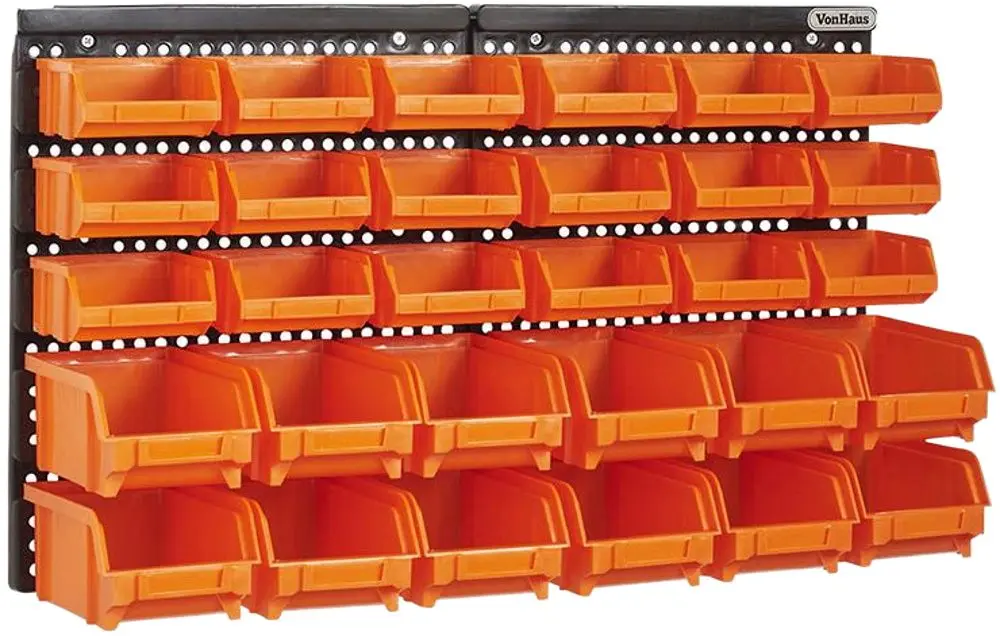 Organizator de perete VonHaus 3515240 30pcs (Black/Orange)