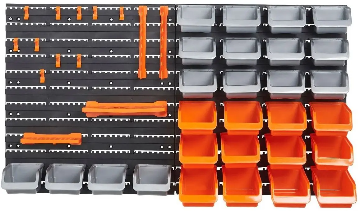 Organizator de perete VonHaus 3515242 44pcs (Grey/Orange)