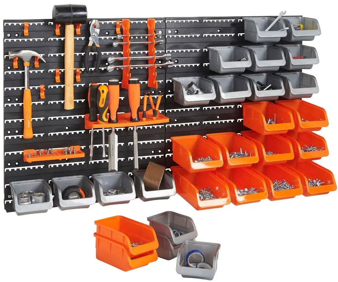 Organizator de perete VonHaus 3515242 44pcs (Grey/Orange)