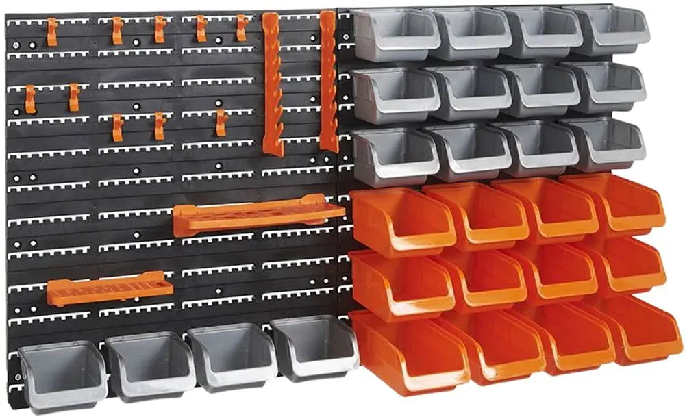 Organizator de perete VonHaus 3515242 44pcs (Grey/Orange)