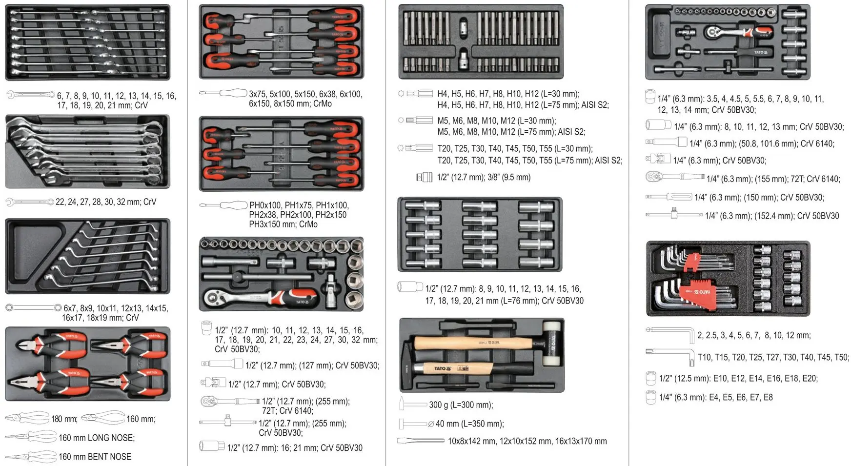 Шкаф с инструментами Yato YT-55307 (Red/Black)