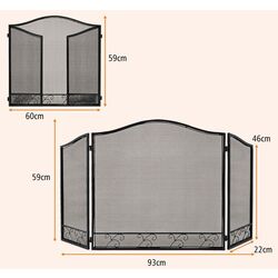Декоративная заслонка Costway HV10466BK (Black) Thumb