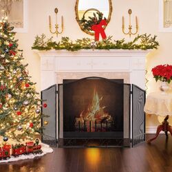 Декоративная заслонка Costway HV10466BK (Black) Thumb