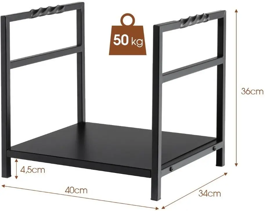 Suport pentru lemne Costway HV10292DK (Black) - 2