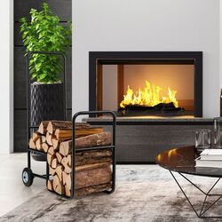 Suport pentru lemne Costway HV10304 (Black) Thumb