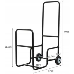 Suport pentru lemne Costway HV10304 (Black) Thumb