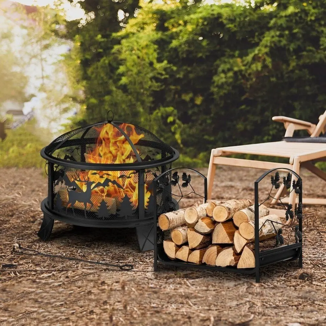 Дровница Costway HV10305 (Black)