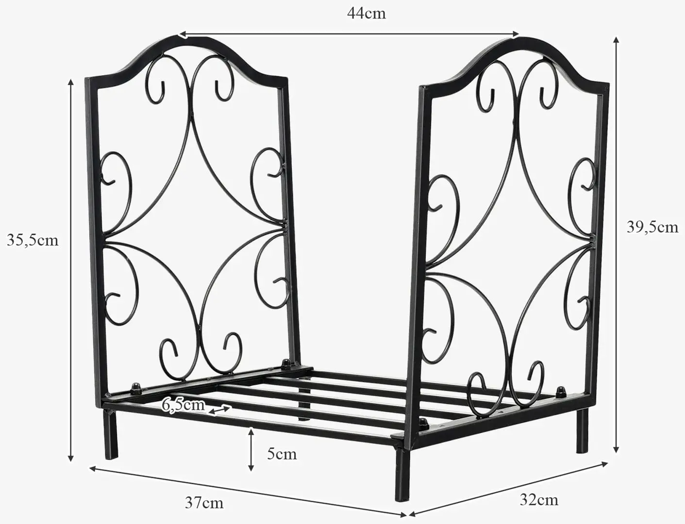 Suport pentru lemne Costway HV10307 (Black)