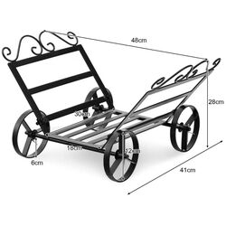 Suport pentru lemne Costway HV10309 (Black) Thumb