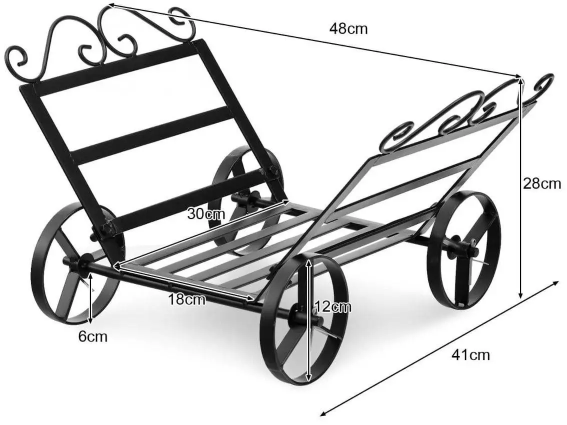 Suport pentru lemne Costway HV10309 (Black) - 2