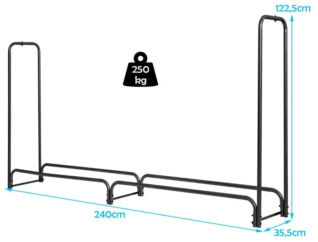 Suport pentru lemne Costway NP10540GR (Black) - 4