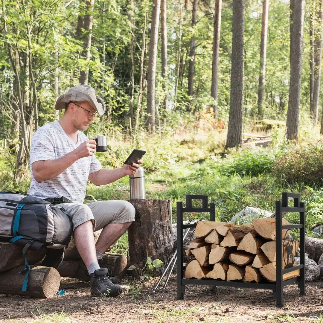 Suport pentru lemne Costway NP11244 (Black)