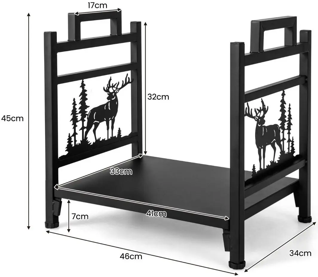 Дровница Costway NP11245 (Black)