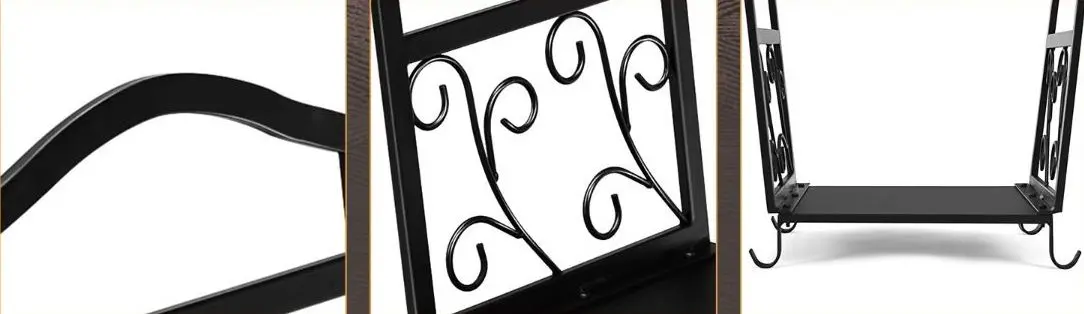 Suport pentru lemne Costway OP3646 (Black)