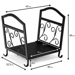 Suport pentru lemne Costway OP3646 (Black) Thumb