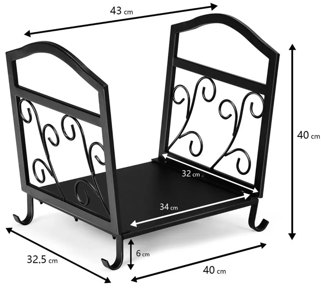 Suport pentru lemne Costway OP3646 (Black)