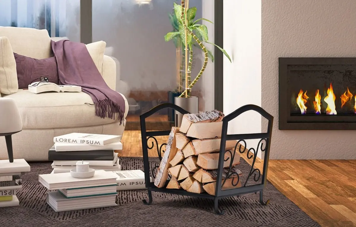 Suport pentru lemne Costway OP3646 (Black)